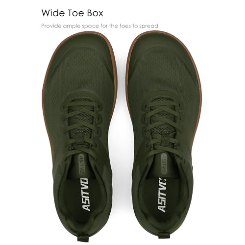 Image of ASITVO Wide Barefoot Shoes Men Gym Zero Drop Sole Minimalist Cross Trainer Width Toe Box Sneakers Grounding Knit No-Sew Upper TPU Toe and Heel Colorful
