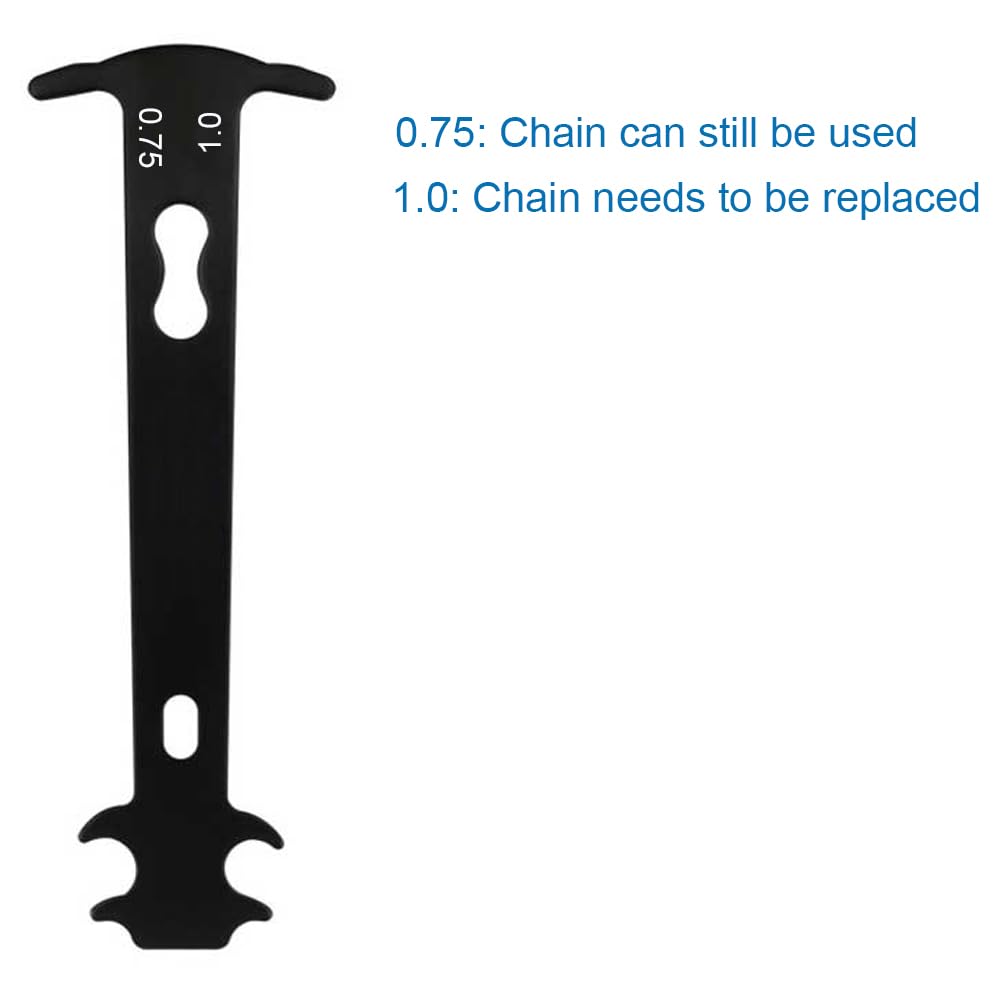 Lwuey Chain Checker, Indicatore Usura Catena Bicicletta Strumento Lega Alluminio Misurazione Lunghezza Angolo Misuratore Riparazione Ciclismo Strada e Mountain Bike della Calibro Road di Indicatori