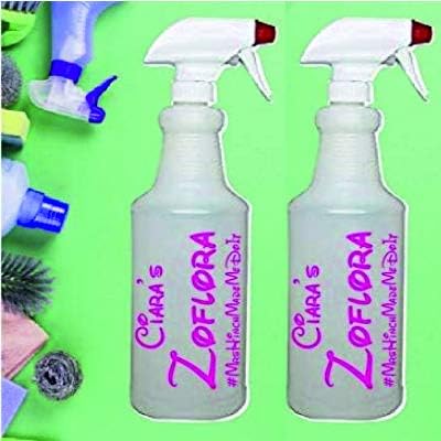 CCG 2x Personalised Zoflora Spray Bottle Stickers