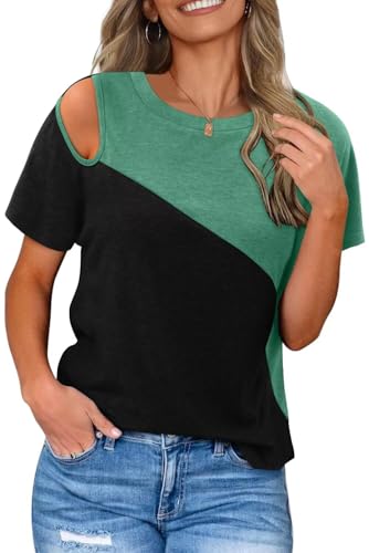 KISSMODA Summer Short Sleeve T Shirt Loose Fit Casual Dressy Women Top 2025 Trendy Ladies Fashion Blouses(S-3XL)