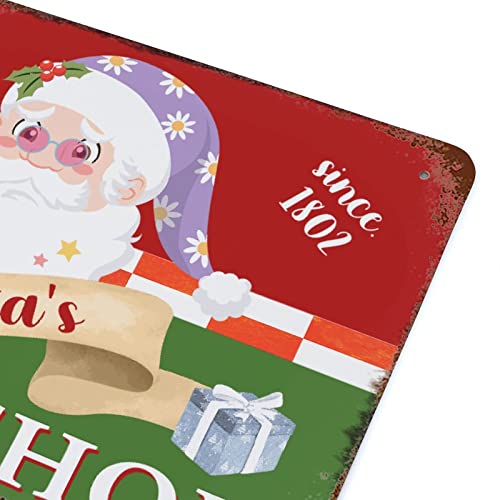 Panneau rétro de Noël 30x45 cm en métal pour décoration murale