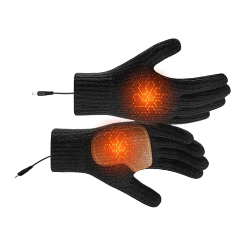 ヒートグローブ - タッチスクリーン対応ハンドウォーマー - 3段階温度調節 温熱冬用手袋 | スキー・キャンプ・オートバイ・寒冷地・作業・ランニング・バーベキュー・サイクリング・ドライビング用