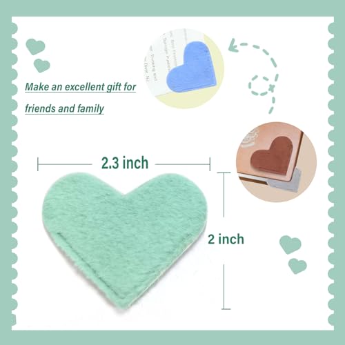 Image of Leather Heart Bookmark - Winjeto 6PCS Book Marks for Reading Women Gifts | Book Lovers Club Gifts | Cute Bookmarks | Gifts for Readers Teachers | School Office Home Supplies Accessories Stationary