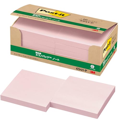 3M �|�X�g�C�b�g �t� �傫�� �s���N 75×75mm 100��×10�p�b�h 6541-P �G�R�}�[�N�F�菤�i �O���[���w���@�K��