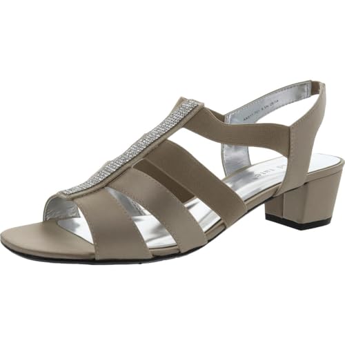 David Tate Women's Eve Champagne Satin Sandal