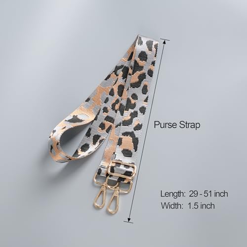 Image of chushui Leopard Print Purse Strap for Women,Adjustable Crossbody Bag Strap