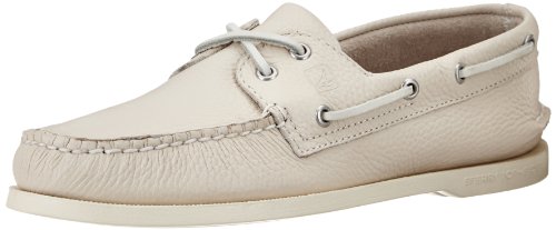 Image of Sperry Men's Authentic Original 2-Eye Leather Boat Shoe, Ice, 12 N