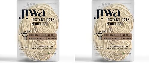 Image of Jiwa Instant Oats Noodles | Cooks in 7 minutes | Ready to Cook | 100% Gluten Free| No Maida, No Atta | Not Fried | Gluten Free | 200 g (Pack of 2)
