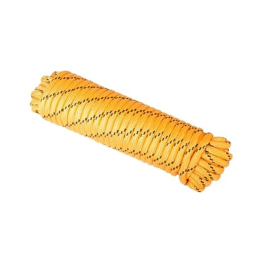 DT-Rope 1/2 in x 100 ft Diamond-Braid Polypropyle Rope (Yellow-Multicolor)