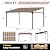 10' x 14' Gazebo for Patio, Large Wall Mounted Gazebos Pergola with Metal Frame, Hard Top Lean to Pergola, Outdoor Patio Lean to Metal Awnings Gazebos for Deck, Porch, Backyard