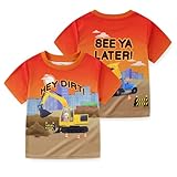 Blippi Boys Hey Dirt Short Sleeve T-Shirt for Toddlers and Big Kids Orange