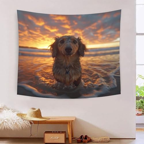 Chien Cocker 3D Tapisserie Murale tissu décoration grand format salon chambre