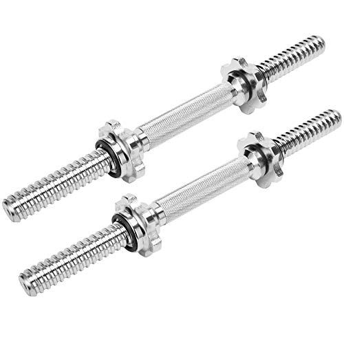 KOODER Adjustable Dumbbell Bar 1 inch Dumbbell Handles Fit 1 inch Standard Weight Plate (Pairs & Single)