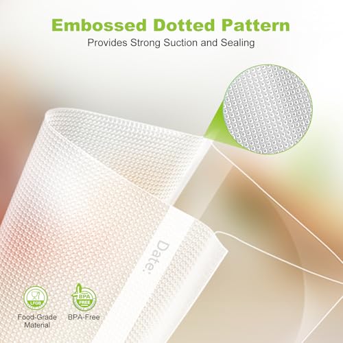 Image of Bonsenkitchen 8 inch x 150' Vacuum Sealer Bags Rolls with Cutter for Food