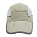 GADIEMKENSD Quick Dry Sports Hat Lightweight Breathable Soft Outdoor Run Cap Men Summer UPF 50+ Foldable with Reflective Tape Pocket Caps Unstructured Waterproof Fishing Camp Golf Dad Hat Light Gray