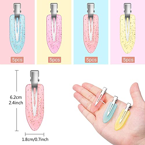 Gingbiss 20 Pcs No Bend Hair Clips, No Crease Hair Clips Curl Pin Clips With Storage Box For Hairstyle Bangs Waves Makeup #TOP1
