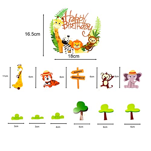Jungle Theme Party Theme Decoration-Balloon Arch Table Cloth Cake Topper Banner #TOP5