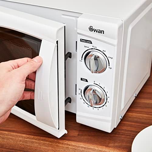 Swan SM3090LN Manual Solo Microwave with 6 Power Levels, 800 Watt, 20 Litre, White