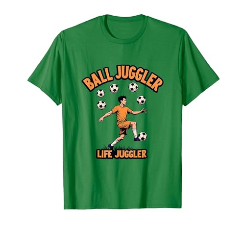 Ball Juggler Soccer T-Shirt Men Kelly Green Small