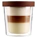Produktbild Cucina di Modena Thermobecher Isolierbecher Coffee Glas, für bis zu 250 ml (Kaffee to Go), Silikon, braun, 250ml