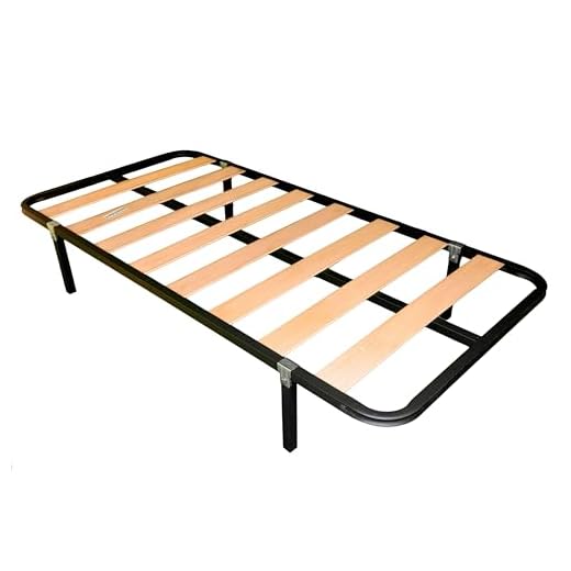 Miroytengo Somier de Tubo acerado 30x30 mm con Refuerzo Central láminas de chopo y Pintura Metalizada (con 4 Patas, 90x180 cm)