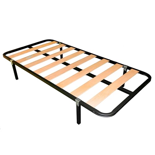 Miroytengo Somier 90x180 cm con 4 Patas - Tubo acerado 30x30 mm, Refuerzo Central, Láminas de Chopo y Pintura Metalizada