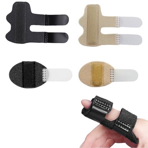 COYUN 4 Pcs Férulas Dedo Gatillo, Protector Dedos Mano Ajustable, Ferula Dedo Martillo Meñique Mano, Férula Pulgar Con Ayuda De Aluminio Incorporada, Para Artritis, Tendinitis y Esguince De Pulgar