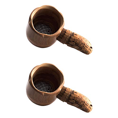 Natural Bamboo Tea Strainer Infuser (Pack of 2)