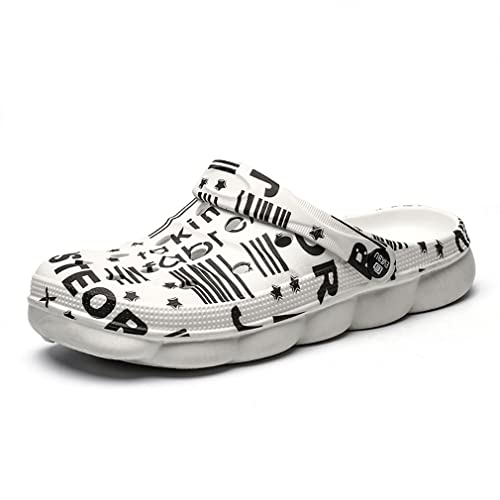 [Huhua] �T���_�� �����Y �N���b�O�T���_�� �T�}�[�T���_�� �X���b�p�T���_�� �J�W���A�� �X���b�|�� �v���X�|�[�c�T���_�� ���t���̌C �������p �ʋC�� ����~�� �T�}�[�V���[�Y 2way �y�� �r�[�` �j�����p (27.5cm,�z���C�g)