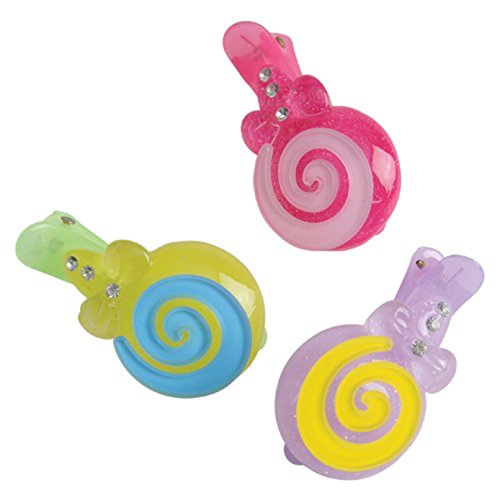 Lot Of 6 Assorted Color Lollipop Theme Hair Barrettes