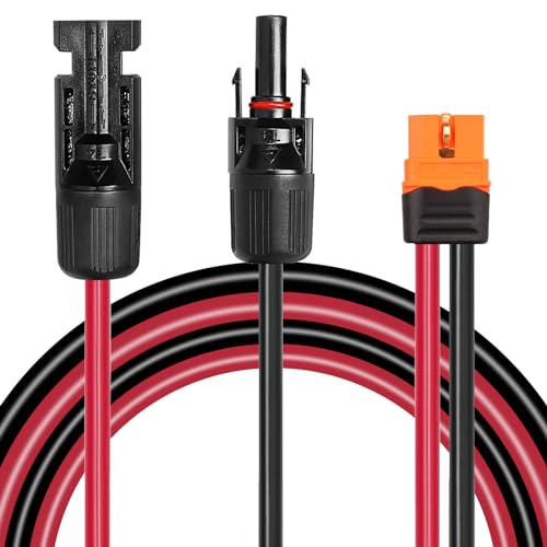 MOOKEERF 5FT Solar Panel to XT60i Adapter Connector XT60i-F Extension Cable for Portable Power Station Solar Generator