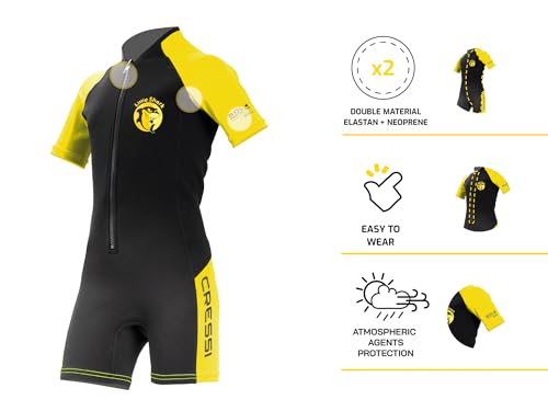 Miniatura 2 de Cressi Little Shark Shorty Wetsuit - Monoshort Infantil En Tejido Elástico Y Neopreno De 2 Mm, Junior Unisex