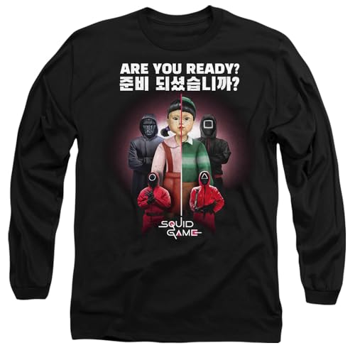 T-shirt Squid Game manche longue noir parfait pour vos soirées streaming de séries