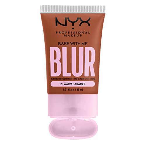 NYX PROFESSIONAL MAKEUP Bare With Me Blur Skin Tint Foundation Make Up with Matcha, Glycerin & Niacinamide - Warm Caramel - image 7