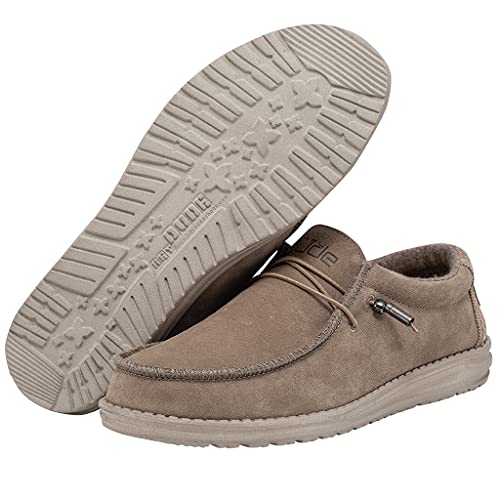 Hey Dude Men's Wally Suede Desert Size M8 | Men’s Shoes | Men's Lace Up Loafers | Comfortable & Light-Weight