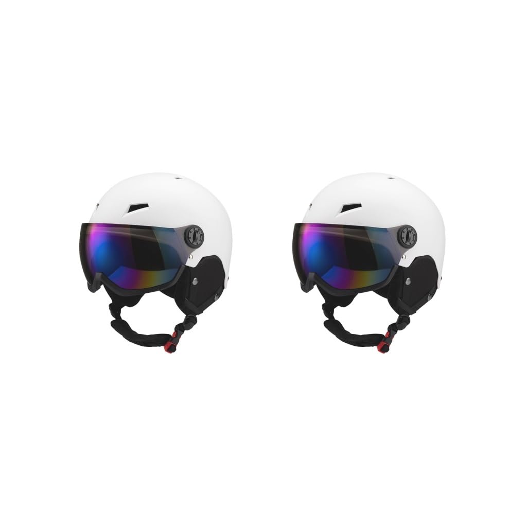 Kask narciarski okulary ochronne kask deskorolkowy do sportów zimowych na zewnątrz biały S
