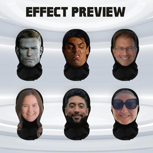 Customized Funny Headwear Mask Personalize with Your Photo for Hen Parties Stag Dos & Anniversary Birthday Halloween Soft Skin-Friendly Fabric Moisture-Wicking & Anti-Static Design - Image 4