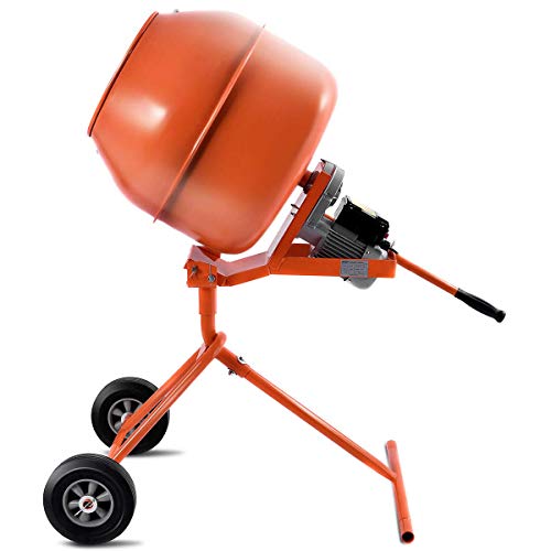 Electric Concrete Cement Mixer 1/2HP 5 cubic ft Barrow Machine for Mixing Mortar, Stucco, Seeds