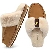peluche con lana de fieltro Fácil de usar: las pantuflas para mujer adoptan un diseño de cabeza redonda vertical, que tiene más espacio, no aprieta los dedos de los pies y es más cómodo de usar. El diseño de slip on es transpirable y fácil de poner y quitar.