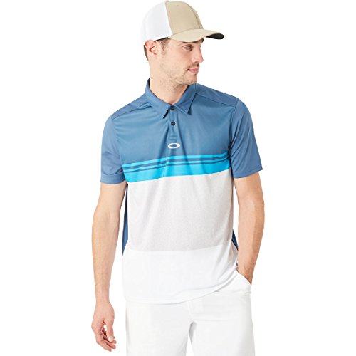 Oakley Men's Color Block Take Polo, Ensign Blue, M