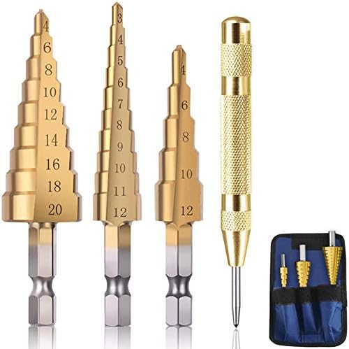 Metal Multiple Hole Step Drill Bit Kit 