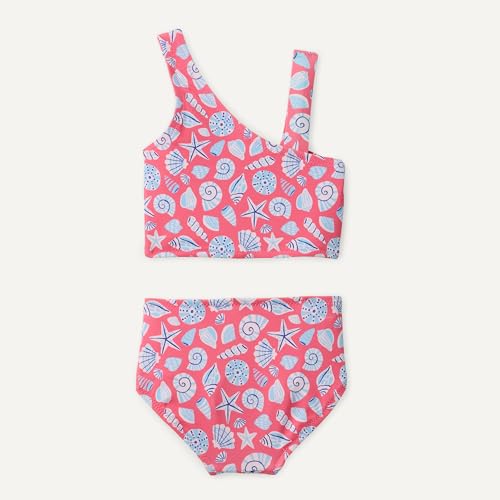 Image of Amazon Essentials Girls' One Shoulder Two-Piece Bikini Swim Set, Slim Fit