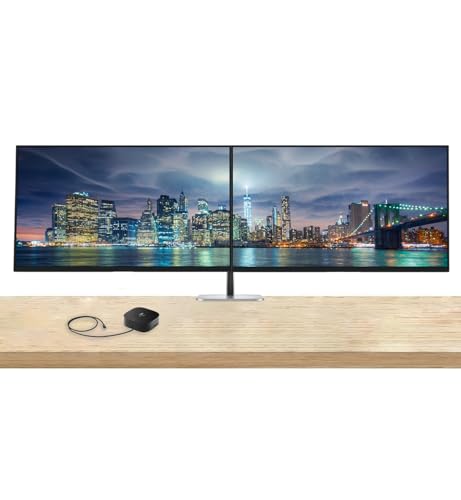 Image of HP Series 5 Pro 24-inch 524pf Full HD (1920 x 1080) 100Hz 5ms LCD Monitor, 2-Pack - Low Blue Light, DisplayPort, USB Hub Bundled with Desk Mount Dual Monitor Stand, USB-C Multiport G5 Dock