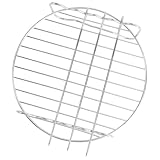 OUNONA Griglia per Friggitrice ad Aria, Supporto per Cottura e Griglia in Acciaio Inox, Argento, per Cottura, per Amici che Amano Cucinare