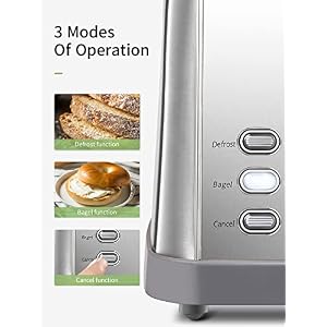Toaster 4 Slice, Extra Wide Slots, Stainless Steel with High Lift Lever, Bagel and Muffin Function, Removal Crumb Tray, 7-Shade Settings with Warming Rack, Silver, Yabano Toaster 4 Slice Extra Wide Slots Stainless Steel with High Lift Lever Bagel and Muffin Function Removal Crumb Tray 7 Shade Settings with Warming Rack Silver Yabano