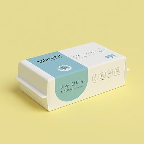 EbenEzer Toallas secas faciales de algodón 60 unidades, Toallita de maquillaje paños desechables, toallas secas, 60 unidades, 1paquete