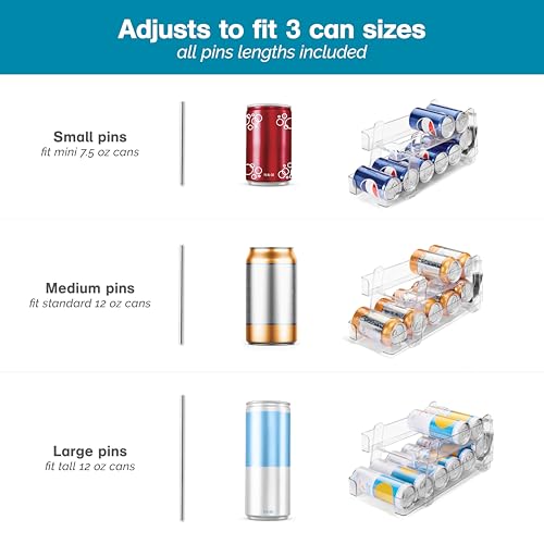 Polder Gravity Feed Can Dispenser, BPA-Free Plastic Beverage and Drink Dispenser, Holds Up to 10 Soda Cans, Ideal for Refrigerators and Countertops, Fridge Organizer, 14" x 5.3" x 6.1" by Polder - Image 6