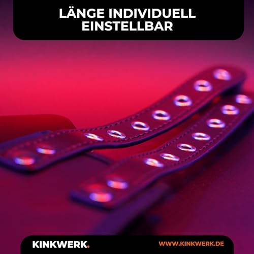 KINKWERK Breites Halsband mit Führungsleine | Breite Ausführung für Kontrolle für Mann & Frau | BDSM, Bondage