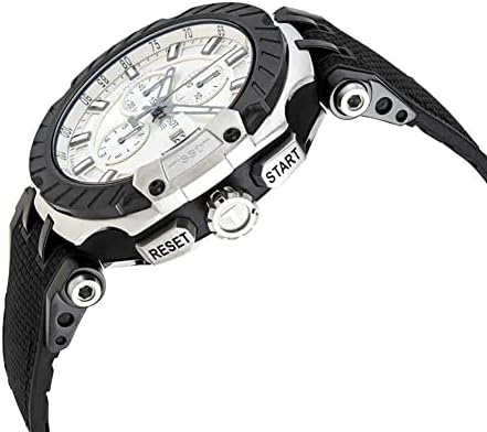 Tissot Mens T-Race 316L Stainless Steel case with Black PVD Coating Swiss Automatic Chronograph Watch, Black, Rubber, 22 (T1154272703100)