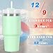 Temolulu 14 Oz Tumbler with Lid and Straw, 14 Oz Cup Keep Hot/Cold, Stainless Steel Vacuum Insulated Tumbler, Narrow Base for Easy Grip, BPA-Free, Light Green